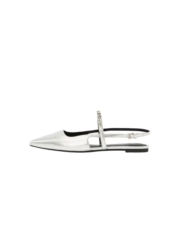 MICHAEL Michael Kors MICHAEL Michael Kors Odprte balerinke 'DINA FLEX'  srebrna