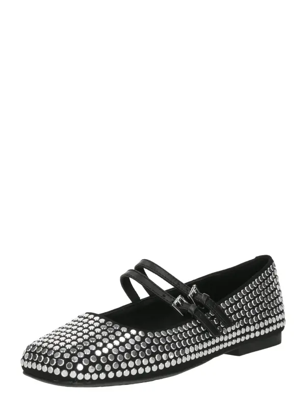 MICHAEL Michael Kors MICHAEL Michael Kors Odprte balerinke 'MATILDA'  črna / srebrna