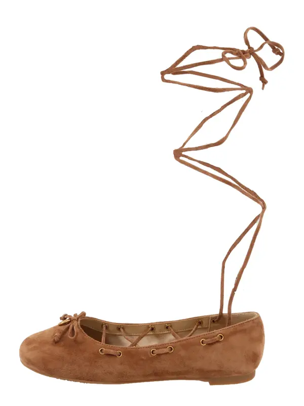 MICHAEL Michael Kors MICHAEL Michael Kors Odprte balerinke 'SHAE'  rjava