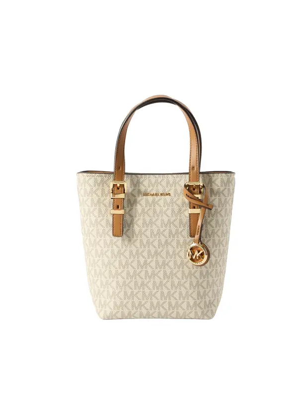 MICHAEL Michael Kors MICHAEL Michael Kors Ročna torbica  slonovina / rjava / pueblo