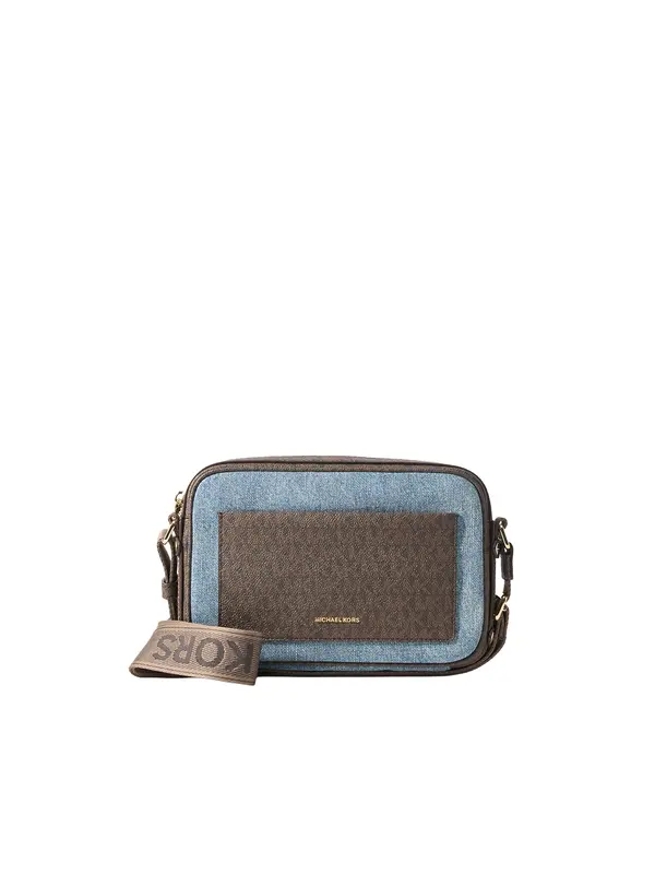 MICHAEL Michael Kors MICHAEL Michael Kors Torba za čez ramo  moder denim / rjava / temno rjava