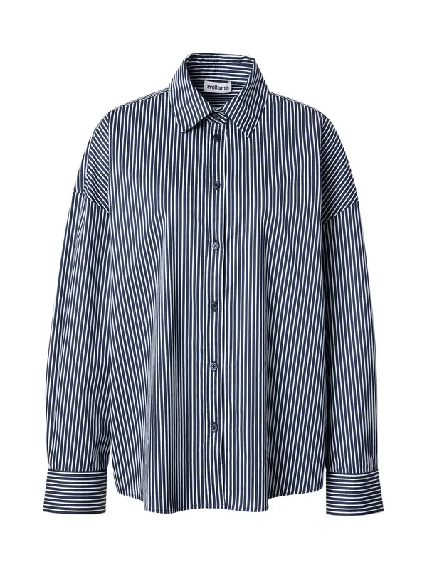 millane millane Bluza  temno modra / bela