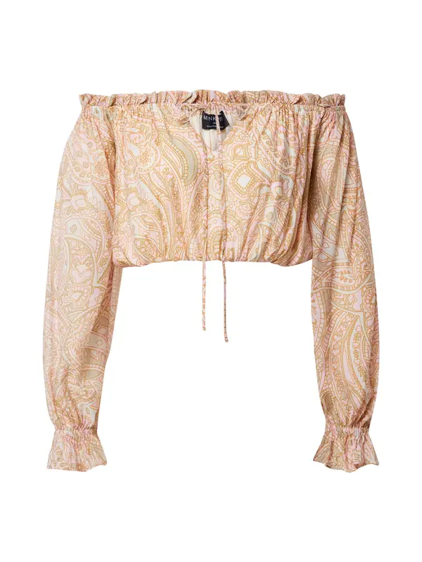 MINKPINK MINKPINK Bluza 'CATALINA'  bež / oranžna / roza