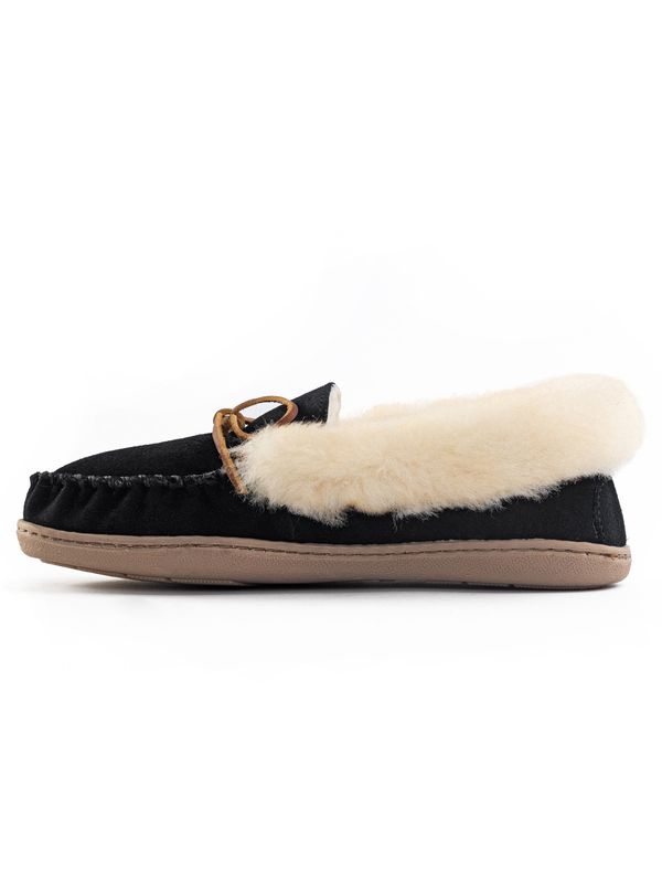 Minnetonka Minnetonka Mokasini 'Alpinsheepskin'  kremna / svetlo rjava / črna