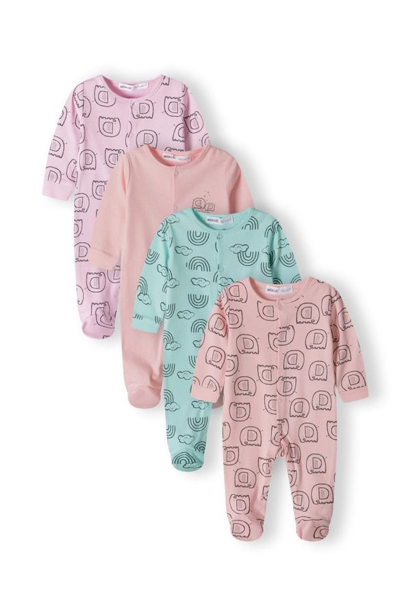 MINOTI MINOTI Pižama  meta / majnica / svetlo roza / črna