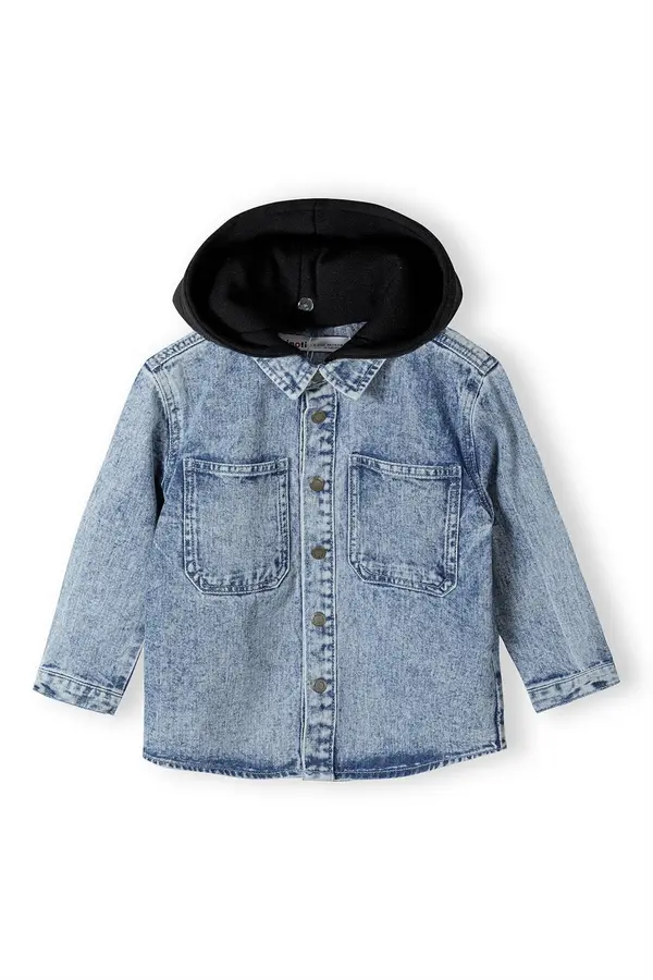MINOTI MINOTI Srajca  moder denim / črna