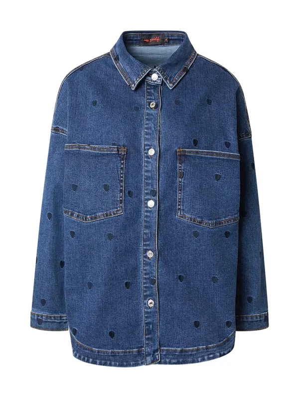 miss goodlife miss goodlife Bluza 'Hearts'  mornarska / moder denim
