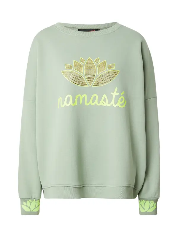 miss goodlife miss goodlife Majica 'Namaste'  zlata / zelena / neonsko zelena