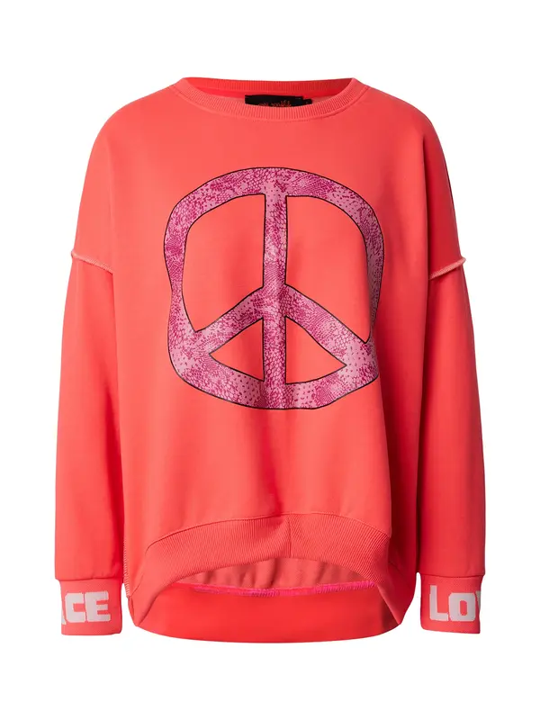 miss goodlife miss goodlife Majica 'Peace Love Harmony'  roza / roza / malina / črna