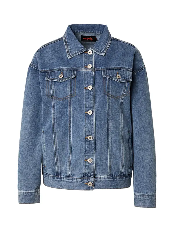 miss goodlife miss goodlife Prehodna jakna 'Loveheart'  modra / moder denim / bela