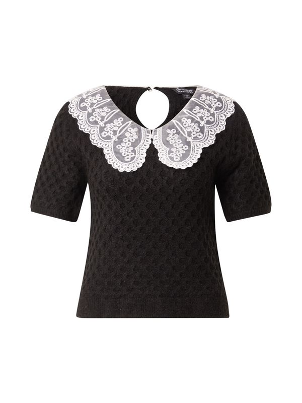Miss Selfridge Miss Selfridge Pulover  črna / bela