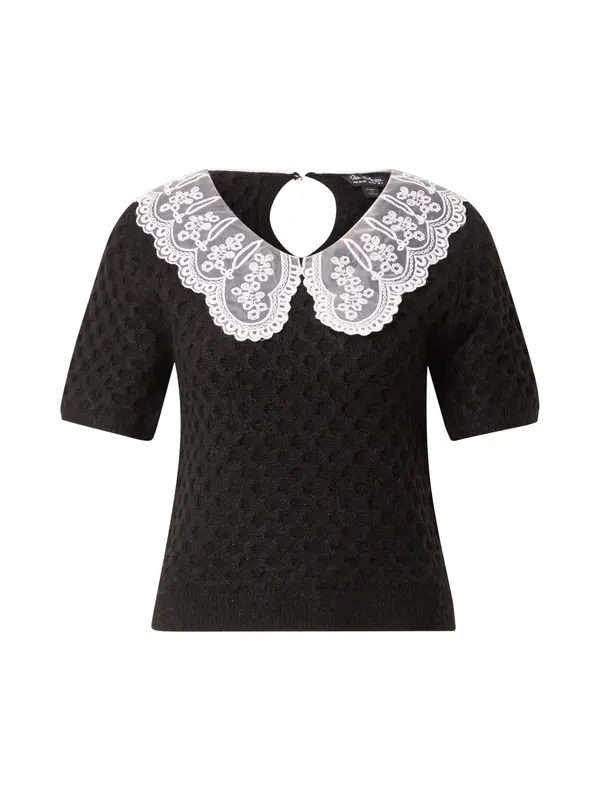 Miss Selfridge Miss Selfridge Pulover  črna / bela