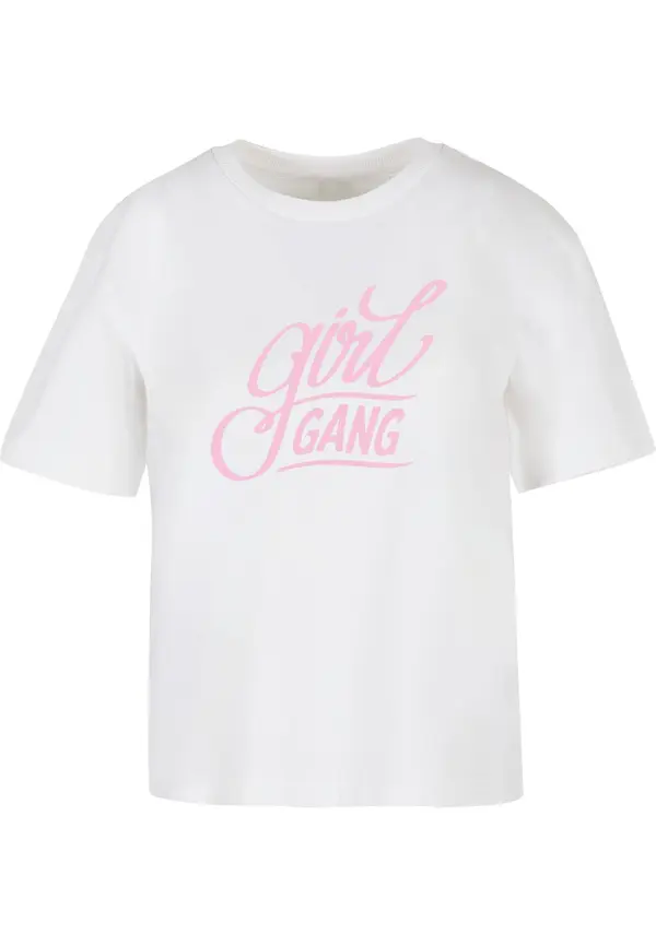 Miss Tee Miss Tee Majica 'Girl Gang'  svetlo roza / bela