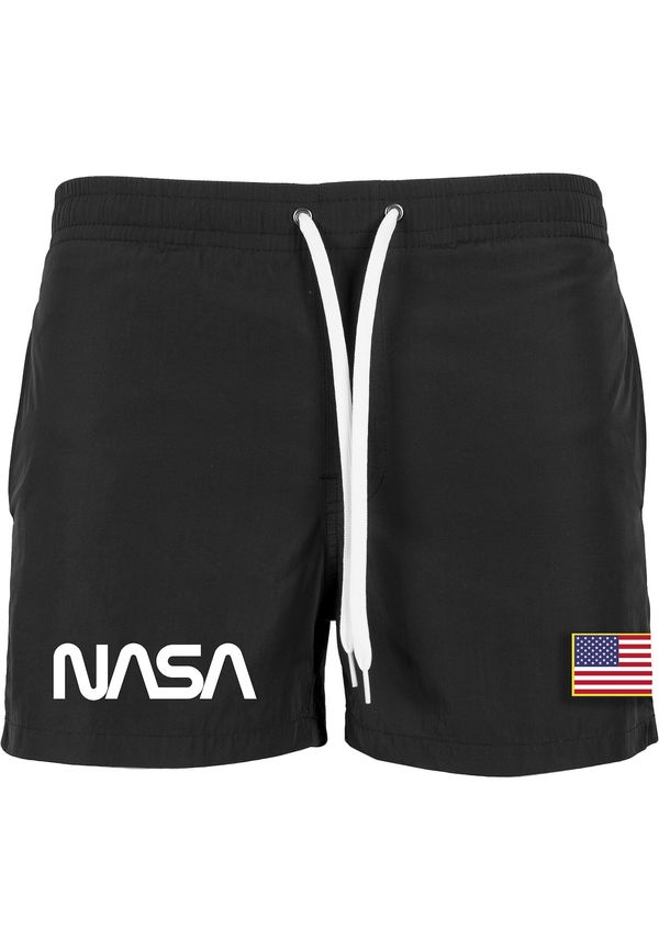 Mister Tee Mister Tee Kratke kopalne hlače 'NASA'  črna