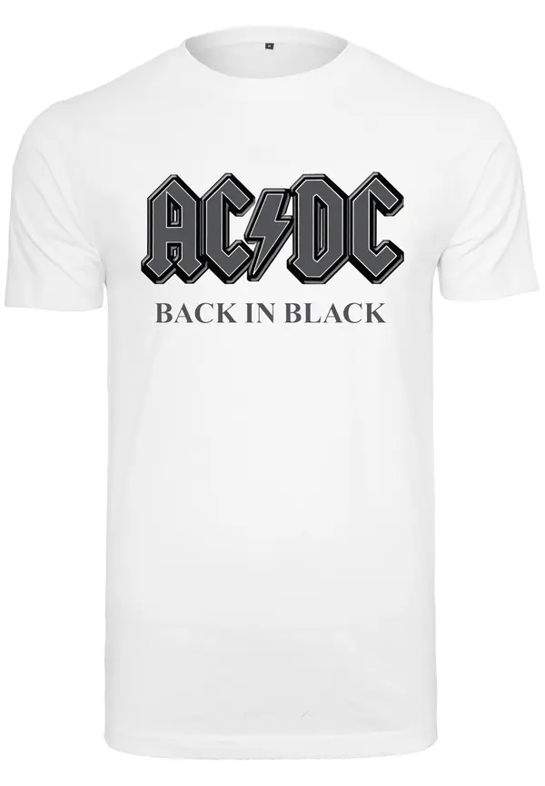 Mister Tee Mister Tee Majica 'ACDC Back In Black'  temno siva / črna / bela