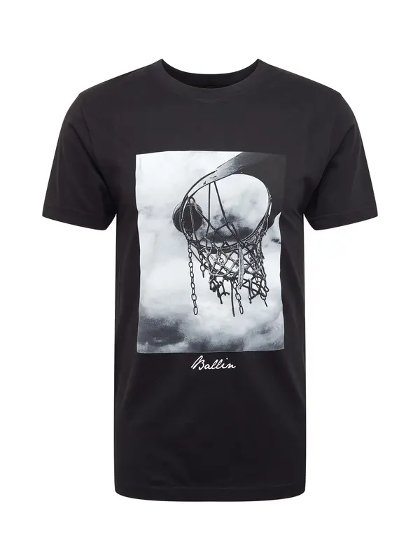 Mister Tee Mister Tee Majica 'Ballin 2.0'  temno siva / črna / bela