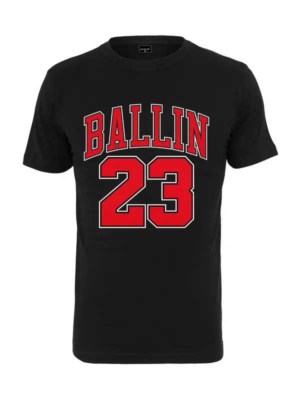 Mister Tee Mister Tee Majica 'Ballin 23'  svetlo rdeča / črna / bela