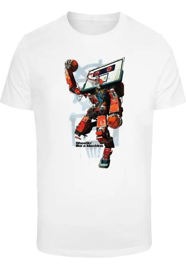 Mister Tee Mister Tee Majica 'Bball Robot'  modra / češnjevo rdeča / črna / bela
