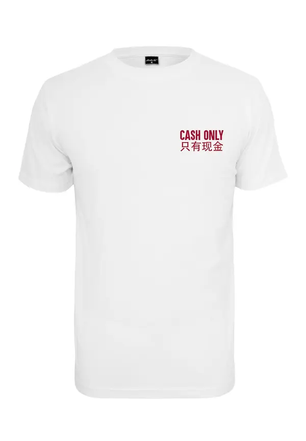 Mister Tee Mister Tee Majica 'Cash Only'  češnjevo rdeča / bela