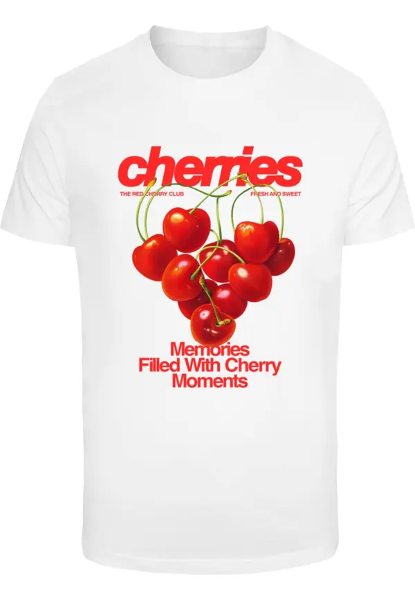 Mister Tee Mister Tee Majica 'Cherry Moments'  zelena / rdeča / bela