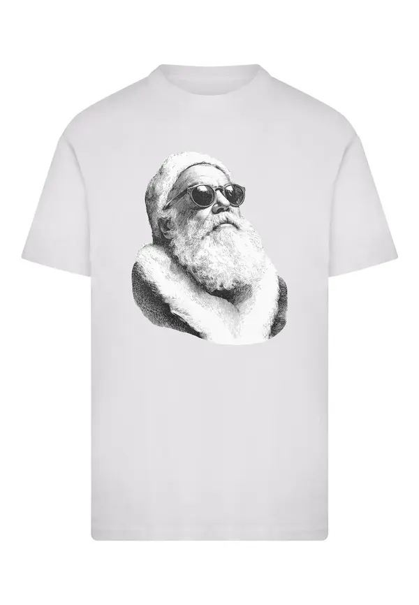 Mister Tee Mister Tee Majica 'Cool Santa'  siva / črna / bela
