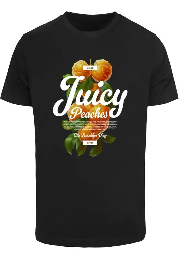 Mister Tee Mister Tee Majica 'Delicious Peaches'  temno zelena / temno oranžna / črna / bela