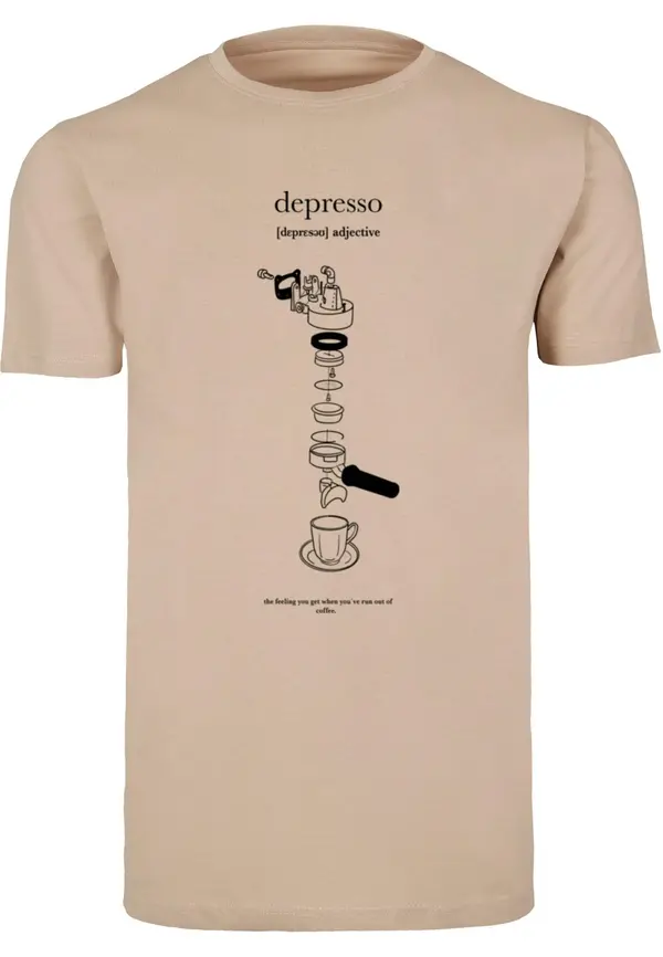 Mister Tee Mister Tee Majica 'Depresso'  pesek / črna