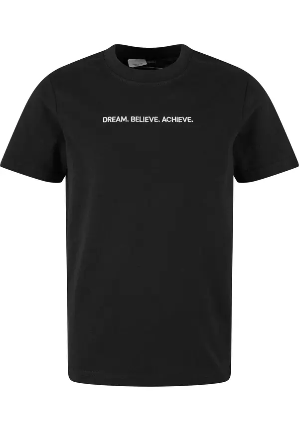 Mister Tee Mister Tee Majica 'Dream. Believe. Achieve'  črna / bela