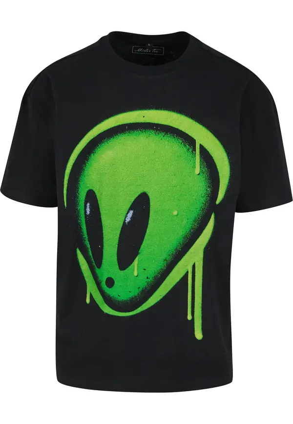 Mister Tee Mister Tee Majica 'Dripping Alien Head'  travnato zelena / črna