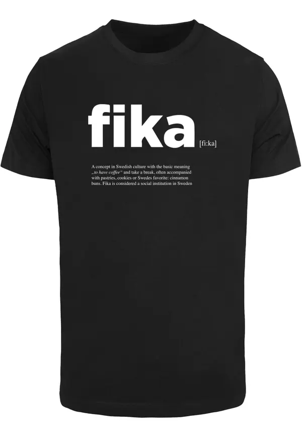 Mister Tee Mister Tee Majica 'Fika'  črna / bela