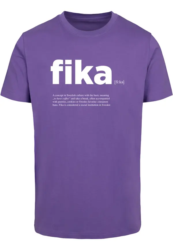 Mister Tee Mister Tee Majica 'Fika'  lila / bela