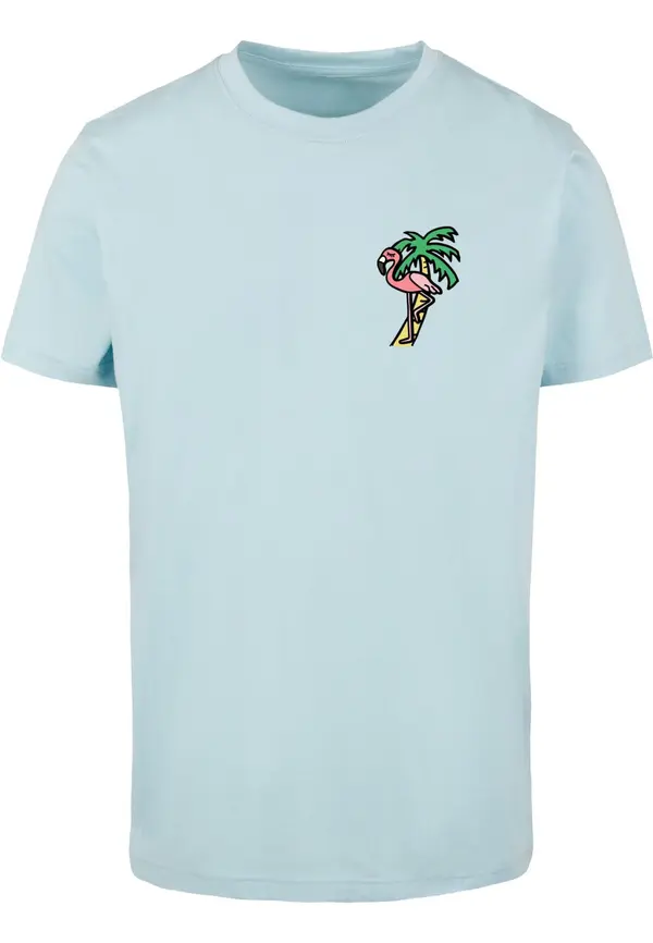 Mister Tee Mister Tee Majica ' Flamingo'  modra / rumena / zelena / roza