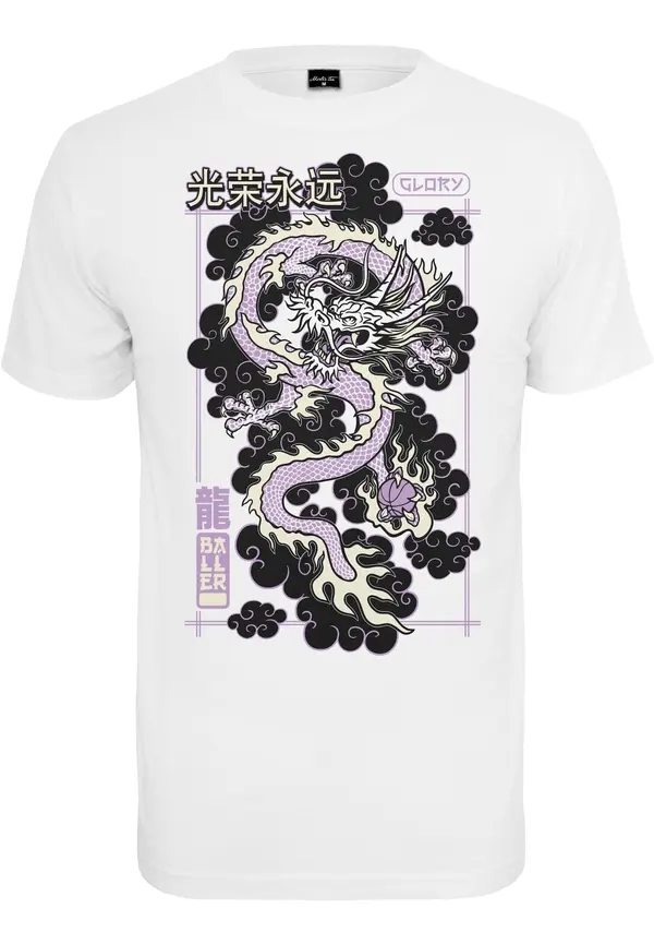 Mister Tee Mister Tee Majica 'Glory Dragon'  lila / črna / bela