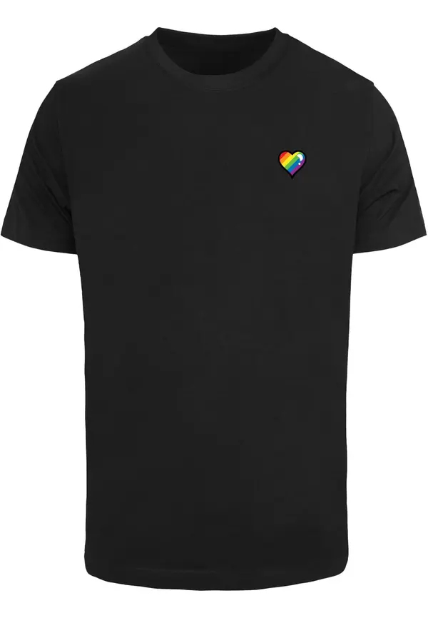 Mister Tee Mister Tee Majica 'Glossy Heart Pride'  modra / lila / korala / črna