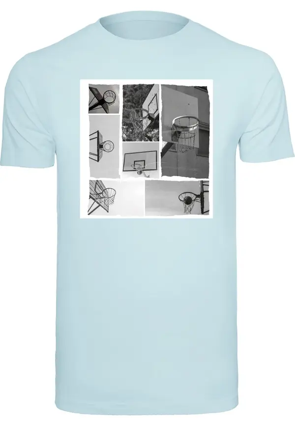 Mister Tee Mister Tee Majica 'Hoop Life'  modra / siva / bela