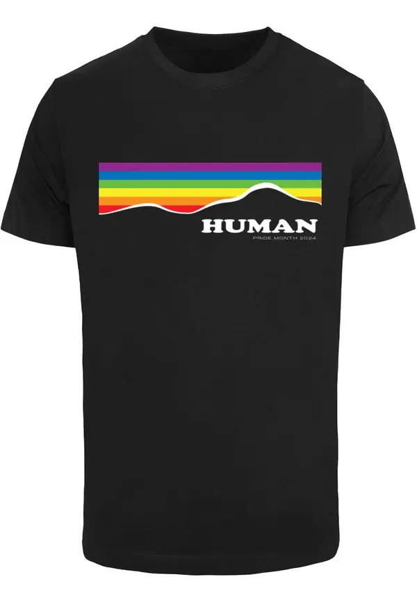 Mister Tee Mister Tee Majica 'Human Pride'  rumena / temno liila / ognjeno rdeča / črna