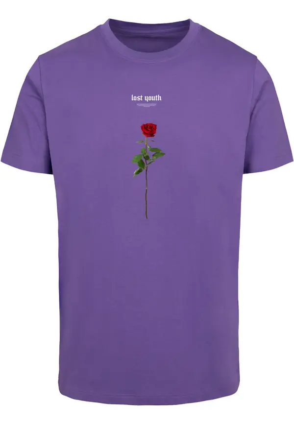 Mister Tee Mister Tee Majica 'Lost Youth Rose'  jelka / lila / temno rdeča / bela