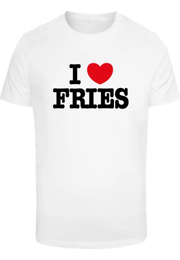 Mister Tee Mister Tee Majica 'Love Fries'  rdeča / črna / bela