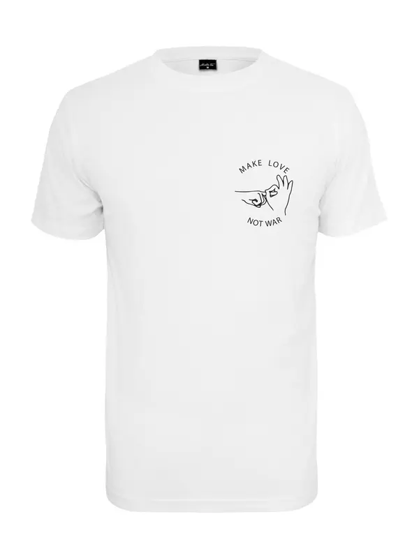 Mister Tee Mister Tee Majica 'Make Love Tee'  črna / bela