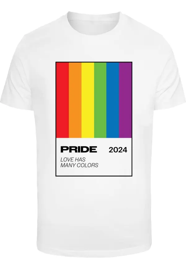 Mister Tee Mister Tee Majica 'Many Colors Pride'  modra / rumena / temno liila / temno rdeča / bela