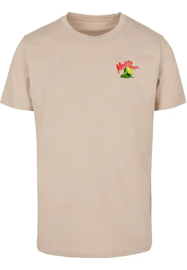 Mister Tee Mister Tee Majica 'Mojito Magic'  pesek / rumena / zelena / rdeča