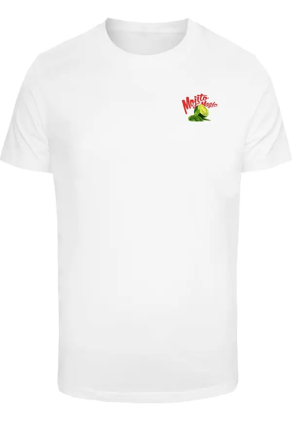 Mister Tee Mister Tee Majica 'Mojito Magic'  zelena / travnato zelena / rdeča / bela