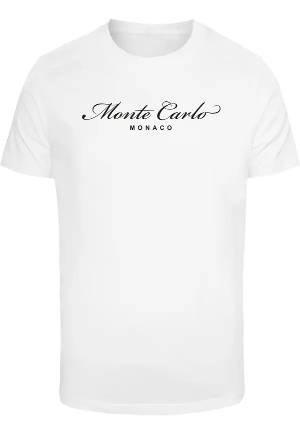 Mister Tee Mister Tee Majica 'Monaco Monte Carlo'  črna / bela