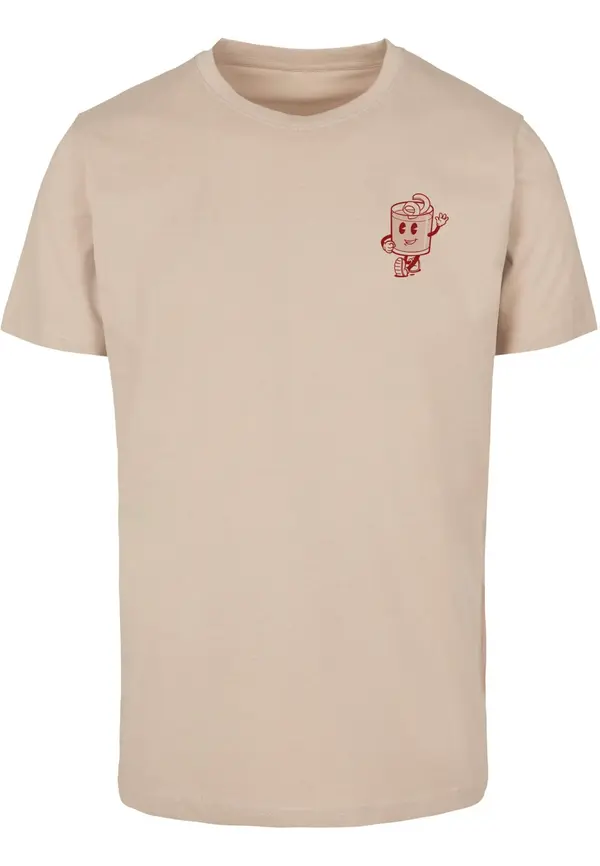 Mister Tee Mister Tee Majica 'Negroni Please'  pesek / pegasto rdeča