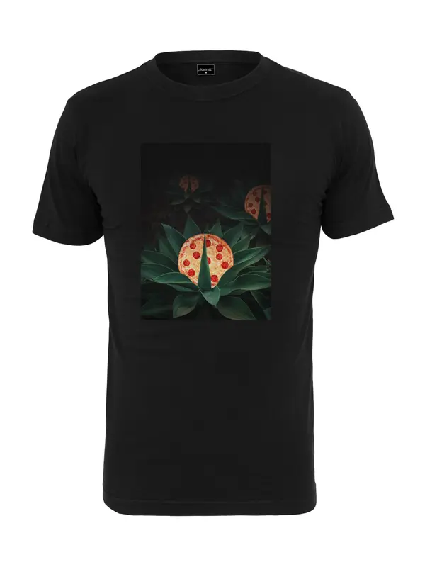 Mister Tee Mister Tee Majica 'Pizza Plant'  zelena / oranžna / rdeča / črna