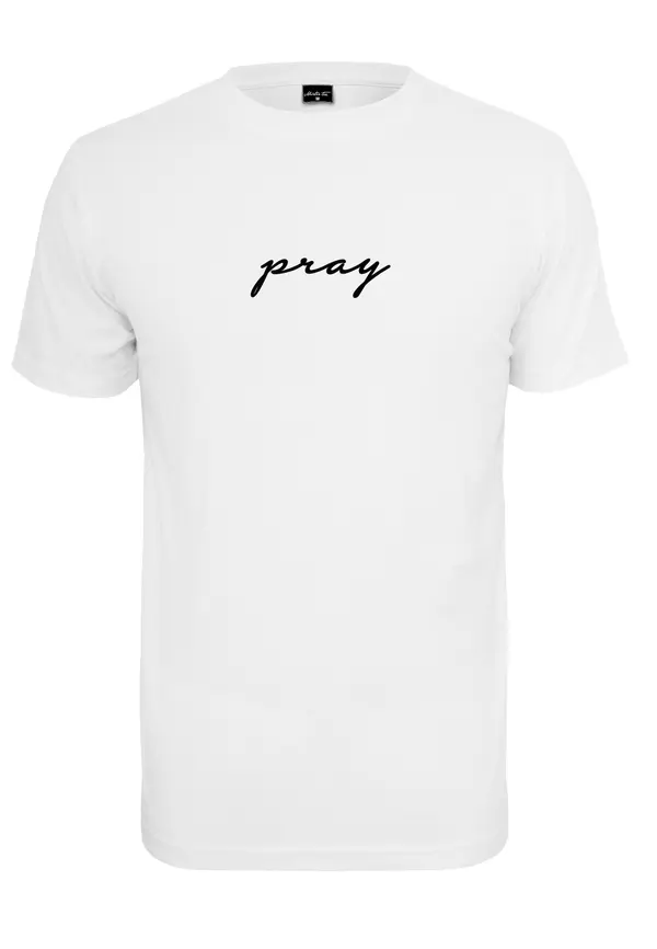 Mister Tee Mister Tee Majica 'Pray'  črna / bela