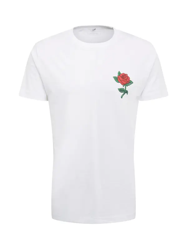 Mister Tee Mister Tee Majica 'Rose'  smaragd / svetlo rdeča / bela