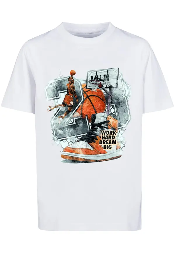 Mister Tee Mister Tee Majica  siva / oranžna / črna / bela