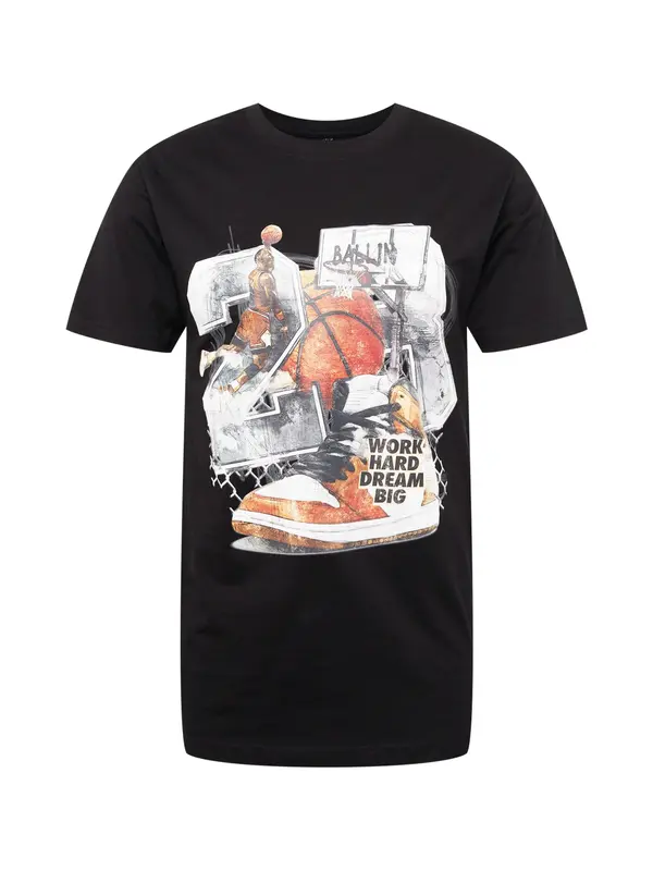 Mister Tee Mister Tee Majica  siva / oranžna / črna / bela
