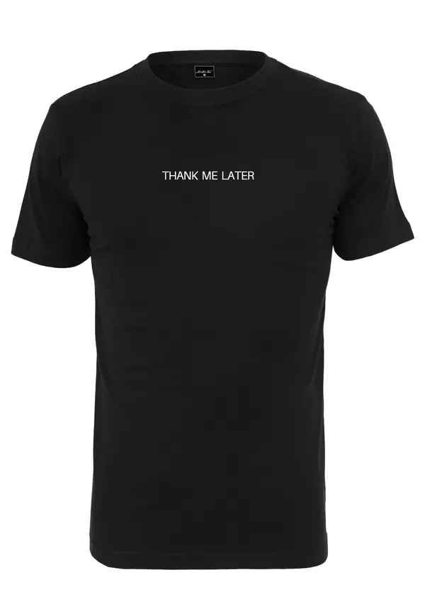 Mister Tee Mister Tee Majica 'Thank Me Later'  črna / bela